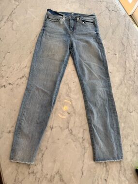 7 For All Mankind Roxanne Ankle Jeans - Light Blue Denim